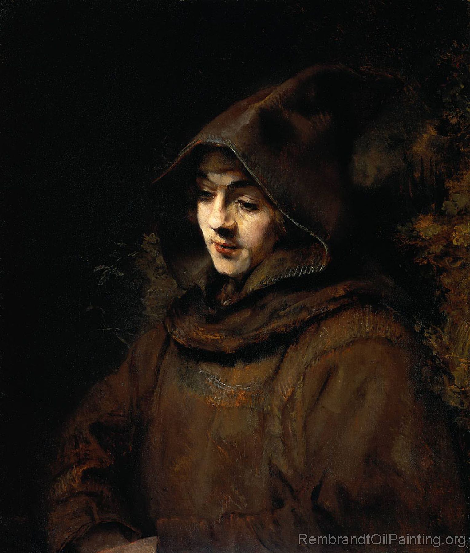 Rembrandt's son Titus, as a monk