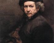 Rembrandt : Self Portrait with Beret and Turned-Up Collar